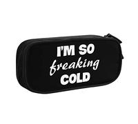 IUBBKI I'm So Freaking Cold Pencil Bag Astuccio per matite portatile per ufficio a doppio strato di grande capacità