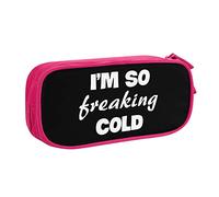 IUBBKI I'm So Freaking Cold Pencil Bag Astuccio per matite portatile per ufficio a doppio strato di grande capacità
