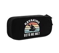 IUBBKI Kayak Gets Me Wet Pencil Bag Astuccio per matite portatile a doppio strato per ufficio a grande capacità