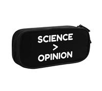 IUBBKI La scienza è più grande dell'opinione Astuccio per matite Astuccio per matite portatile per ufficio a doppio strato di grande capacità