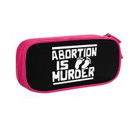IUBBKI L'aborto è un omicidio Astuccio portamatite portatile a doppio strato per ufficio a grande capacità
