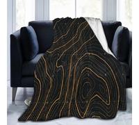 IUBBKI L'altezza stilizzata del contorno della mappa topografica in linee e contorni Coperta in flanella ultra morbida Coperte leggere Calde e confortevoli Adatte a tutte le stagioni 50"X40"