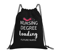 IUBBKI Laurea infermieristica Caricamento Future14x16 In Zaino con coulisse Borsa da palestra leggera Borsa da basket impermeabile