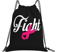 IUBBKI Lotta al cancro al seno Consapevolezza Regali Regali Zaino nero String Bag Sackpack Cinch per palestra Shopping Sport Yoga Accessori