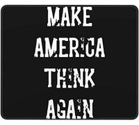 IUBBKI Make America Think Again Tappetino per mouse Tappetino per mouse in pelle antiscivolo 25,4 x 30,5 cm