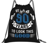 IUBBKI Mi ci sono voluti 90 anni per apparire così belli Regali per il 90° compleanno Zaino nero per uomo Donna Atletica Palestra Sport Allenamento Spiaggia Nuoto Accessori
