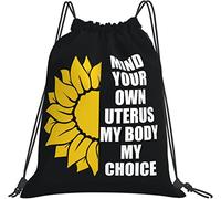 IUBBKI Mind Your Own Uterus My Body My Choice Zaino, borsa da palestra Sackpack String Storage Pouch per palestra Sport Yoga Viaggi Donna Uomo