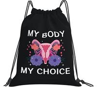 IUBBKI My Body My Choice Pro Choice Reproductive Rights Zaino, borsa da palestra Sackpack String Storage Pouch per palestra Sport Yoga Viaggi Donna Uomo