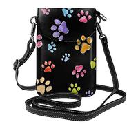IUBBKI Pawful Paws Print Portafoglio per cellulare - Piccolo portafoglio in pelle a tracolla da donna con tracolla Borsa per il trasporto di carte Cosmetici