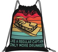 IUBBKI pon-toon Cap-Tain Come un normale Cap-Tain Regali Zaino nero Regali per ragazze Compleanno Natale Borse con coulisse Borsa per trucchi