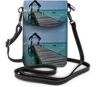 IUBBKI Pu Leather Small Cell Phone Purse Yorkshire Terrier Clothes Seduto nelle vicinanze Toy Ball Borse a tracolla Portafoglio da viaggio