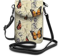 IUBBKI Pu Leather Small Cell Phone Purse Yorkshire Terrier Clothes Seduto nelle vicinanze Toy Ball Borse a tracolla Portafoglio da viaggio