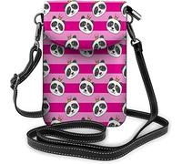 IUBBKI Pu Leather Small Cell Phone Purse Yorkshire Terrier Clothes Seduto nelle vicinanze Toy Ball Borse a tracolla Portafoglio da viaggio