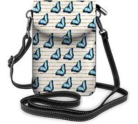 IUBBKI Pu Leather Small Cell Phone Purse Yorkshire Terrier Clothes Seduto nelle vicinanze Toy Ball Borse a tracolla Portafoglio da viaggio