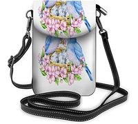 IUBBKI Pu Leather Small Cell Phone Purse Yorkshire Terrier Clothes Seduto nelle vicinanze Toy Ball Borse a tracolla Portafoglio da viaggio