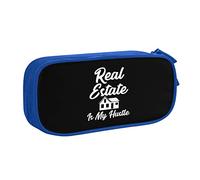 IUBBKI Real Estate is My Hustle Pencil Bag Astuccio per matite portatile a doppio strato per ufficio e scuola di grande capacità