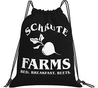 IUBBKI Schrute Farms Bed and Breakfast Beets Gifts Zaino nero String Bag Sackpack Cinch per palestra Shopping Sport Yoga Accessori