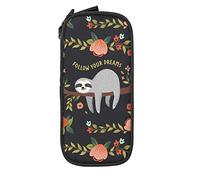 IUBBKI Segui i tuoi sogni Astuccio per matite Sloth Astuccio per matite durevole di grande capacità con custodia fissa con cerniera