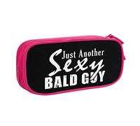 IUBBKI Solo un altro astuccio per matite sexy calvo Astuccio per matite portatile per ufficio a doppio strato di grande capacità