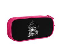 IUBBKI Sunshine Mixed with Hurricane Pencil Bag Astuccio per matite portatile a doppio strato per ufficio e scuola di grande capacità