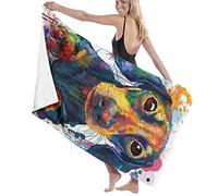 IUBBKI Telo mare Bassotto, Telo da bagno assorbente in morbida microfibra, Coperta asciugamano per bambini unisex per adulti 32x52 pollici