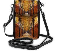 IUBBKI Teschio Fiori Borsa piccola per cellulare Day of The Dead Sugar Rose Horror Tattoo Borsa a tracolla per Halloween Nero Bianco