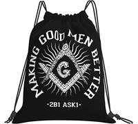 IUBBKI The Midnight Freemasons - Making Good Men Better Gifts Borse nere String Backpack Cinch Sack Borse Palestra Sport per uomini Donne Bambini Ragazze