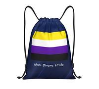 IUBBKI Zaino con coulisse LGBTQ Non Binary Pride per palestra, piccolo zaino da viaggio, borsa sportiva per donne e uomini
