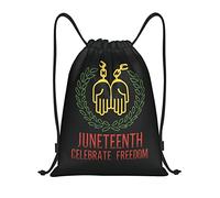 IUBBKI Zaino con coulisse per la giornata della libertà afroamericana di Juneteenth, borsa da palestra, piccolo zaino da viaggio, borsa sportiva per donne e uomini