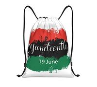 IUBBKI Zaino con coulisse per la giornata della libertà afroamericana di Juneteenth, borsa da palestra, piccolo zaino da viaggio, borsa sportiva per donne e uomini