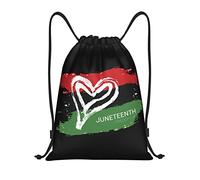 IUBBKI Zaino con coulisse per la giornata della libertà afroamericana di Juneteenth, borsa da palestra, piccolo zaino da viaggio, borsa sportiva per donne e uomini