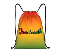 IUBBKI Zaino con coulisse per la giornata della libertà afroamericana di Juneteenth, borsa da palestra, piccolo zaino da viaggio, borsa sportiva per donne e uomini