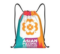IUBBKI Zaino con coulisse per palestra, piccolo zaino da viaggio, borsa sportiva per donne e uomini, dedicato al mese del patrimonio asiatico-americano e delle isole del Pacifico.