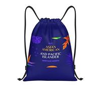 IUBBKI Zaino con coulisse per palestra, piccolo zaino da viaggio, borsa sportiva per donne e uomini, dedicato al mese del patrimonio asiatico-americano e delle isole del Pacifico.