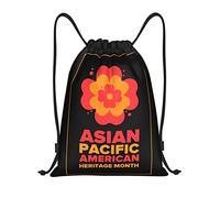 IUBBKI Zaino con coulisse per palestra, piccolo zaino da viaggio, borsa sportiva per donne e uomini, dedicato al mese del patrimonio asiatico-americano e delle isole del Pacifico.
