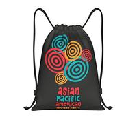 IUBBKI Zaino con coulisse per palestra, piccolo zaino da viaggio, borsa sportiva per donne e uomini, dedicato al mese del patrimonio asiatico-americano e delle isole del Pacifico.