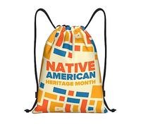 IUBBKI Zaino con coulisse per palestra, piccolo zaino da viaggio, borsa sportiva per donne e uomini, per il mese del patrimonio nativo americano e l'orgoglio indigeno.