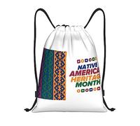IUBBKI Zaino con coulisse per palestra, piccolo zaino da viaggio, borsa sportiva per donne e uomini, per il mese del patrimonio nativo americano e l'orgoglio indigeno.