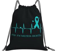 IUBBKI Zaino del mese di consapevolezza del disturbo da stress post-traumatico, borsa da palestra Sackpack String Storage Pouch per palestra Sport Yoga Viaggi Donna Uomo