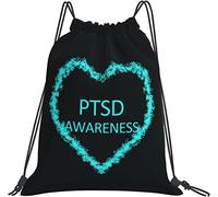 IUBBKI Zaino del mese di consapevolezza del disturbo da stress post-traumatico, borsa da palestra Sackpack String Storage Pouch per palestra Sport Yoga Viaggi Donna Uomo