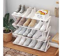 IUBGFTO 2 semplici scarpiere per Camera da Letto, semplici scarpiere in Tessuto, scaffale Multistrato Integrato per riporre Gli Oggetti nel dormitorio, Rosa (Bianco 55 cm)