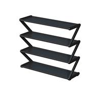 IUBGFTO 2 semplici scarpiere per Camera da Letto, semplici scarpiere in Tessuto, scaffale Multistrato Integrato per riporre Gli Oggetti nel dormitorio, Rosa (Nero 55 cm)