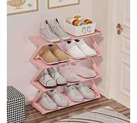 IUBGFTO 2 semplici scarpiere per Camera da Letto, semplici scarpiere in Tessuto, scaffale Multistrato Integrato per riporre Gli Oggetti nel dormitorio, Rosa (Rosa 55 cm)