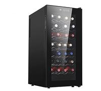 IUBGFTO Cantinetta frigo per Vino a Doppia Zona Cantinetta per Vino da 32 Bottiglie Indipendente con Doppio Strato Porta in Vetro temperato Smart Touch Risparmio energetico Funzionamento Silenzioso
