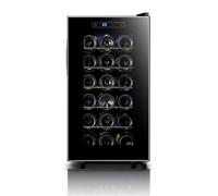 IUBGFTO Cantinetta frigo per Vino, Frigo per Vino, capacità 52 Litri, Temperatura 10-18 ° C, Pannello Touch Control, 5 Ripiani in Acciaio Inox, Nero