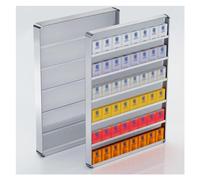 IUBGFTO Espositore per Sigarette, divisore per portasigarette in Alluminio, espositore per Sigarette multilivello Montato a Parete per Vendita al Dettaglio al banco (Argento 100x80x8,2 cm)
