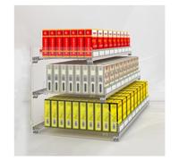 IUBGFTO Espositore per Sigarette, espositore per Sigarette in Acrilico a 2-4 Piani, Vassoio spingi Sigarette Automatico a Parete per Caramelle al Dettaglio (Trasparente 32,5X29X22,5 cm)