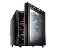 IUBGFTO Frigo per Vino, frigo per Vino Bianco e Rosso refrigeratore per Vino da appoggio, Mini frigo per Vino Compatto e Indipendente, capacità 12 Bottiglie, Controllo Digitale