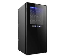 IUBGFTO Frigoriferi per Vino con compressore da 36 Bottiglie, Frigorifero Indipendente, Funzionamento Silenzioso, Cantina, Display Touch Digitale, Porta in Vetro a Doppio Strato