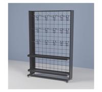 IUBGFTO Ganci Regolabili Espositore per supermercati Opaco, espositore per bancone Mobile, carico di Ogni Strato 15 kg (Nero 4 Pezzi)